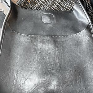 Black satchel crossbody bag